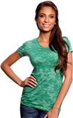 Royal Apparel Womens Sheer Burnout Tee