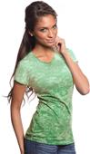 Royal Apparel Womens Sheer Burnout Dip Dye Tee