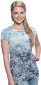 Royal Apparel Womens Sheer Burnout Dip Dye Tee