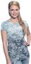 Royal Apparel Womens Sheer Burnout Dip Dye Tee