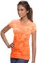 Royal Apparel Womens Sheer Burnout Dip Dye Tee