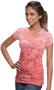 Royal Apparel Womens Sheer Burnout Dip Dye Tee