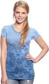 Royal Apparel Womens Sheer Burnout Dip Dye Tee