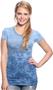 Royal Apparel Womens Sheer Burnout Dip Dye Tee