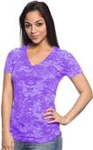 Royal Apparel Womens Burnout V-Neck Tee Royal Apparel Womens Burnout V-Neck Tee