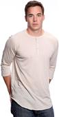 Royal Apparel Mens Triblend 3/4 Sleeve Henley Royal Apparel Mens Triblend 3/4 Sleeve Henley