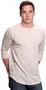 Royal Apparel Mens Triblend 3/4 Sleeve Henley