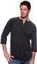 Royal Apparel Mens Triblend 3/4 Sleeve Henley
