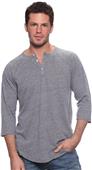 Royal Apparel Mens Triblend 3/4 Sleeve Henley Royal Apparel Mens Triblend 3/4 Sleeve Henley