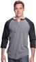 Royal Apparel Mens Triblend 3/4 Sleeve Henley