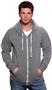 Royal Apparel Unisex Ring SpunTriblend Zip Hoodie
