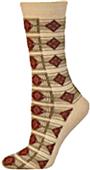 E. G. Smith Womens Recycled Art Deco Crew Socks