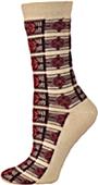 E. G. Smith Womens Recycled Art Deco Crew Socks