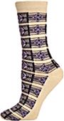 E. G. Smith Womens Recycled Art Deco Crew Socks