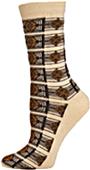 E. G. Smith Womens Recycled Art Deco Crew Socks