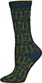 E. G. Smith Women Recycled Country Fish Crew Socks E. G. Smith Women Recycled Country Fish Crew Socks