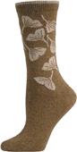 E. G. Smith Women Recycled Ginko Leaves Crew Socks E. G. Smith Women Recycled Ginko Leaves Crew Socks