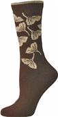 E. G. Smith Women Recycled Ginko Leaves Crew Socks E. G. Smith Women Recycled Ginko Leaves Crew Socks