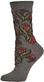 E. G. Smith Recycled Trumpet Vine Floral Crew Sock E. G. Smith Recycled Trumpet Vine Floral Crew Sock
