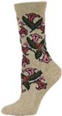 E. G. Smith Recycled Trumpet Vine Floral Crew Sock E. G. Smith Recycled Trumpet Vine Floral Crew Sock