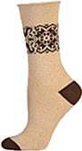 E. G. Smith Womens Hemp Placed Pattern Crew Socks