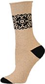 E. G. Smith Womens Hemp Placed Pattern Crew Socks
