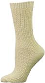 E. G. Smith Womens Hemp Textured Rib Crew Socks