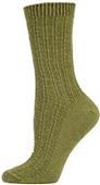 E. G. Smith Womens Hemp Textured Rib Crew Socks