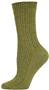 E. G. Smith Womens Hemp Textured Rib Crew Socks