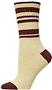 E. G. Smith Womens Hemp Random Stripe Crew Socks