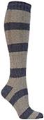 E. G. Smith Recycled Rugby Stripe Cable Knee Socks