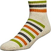 E. G. Smith Men Recycled Striped Fleece Short Sock