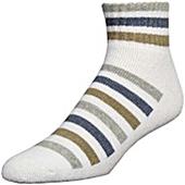 E. G. Smith Men Recycled Striped Fleece Short Sock