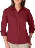 Blue Generation Ladies 3/4 Sleeve Poplin Shirt Blue Generation Ladies 3/4 Sleeve Poplin Shirt