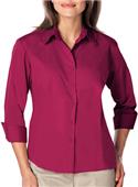 Blue Generation Ladies 3/4 Sleeve Poplin Shirt Blue Generation Ladies 3/4 Sleeve Poplin Shirt
