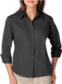 Blue Generation Ladies 3/4 Sleeve Poplin Shirt Blue Generation Ladies 3/4 Sleeve Poplin Shirt