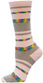 Nouvella Womens Mirage Stripe Crew Socks
