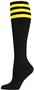 Nouvella Womens Striped Cotton Rib Knee High Socks