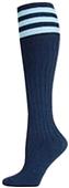 Nouvella Womens Striped Cotton Rib Knee High Socks