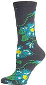 Nouvella Womens All Over Floral Crew Socks