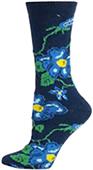 Nouvella Womens All Over Floral Crew Socks