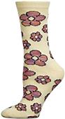 Nouvella Womens Flower Power Space Dyed Crew Socks Nouvella Womens Flower Power Space Dyed Crew Socks