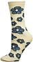 Nouvella Womens Flower Power Space Dyed Crew Socks