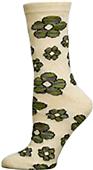 Nouvella Womens Flower Power Space Dyed Crew Socks Nouvella Womens Flower Power Space Dyed Crew Socks