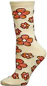 Nouvella Womens Flower Power Space Dyed Crew Socks