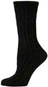 Nouvella Womens Textured Cuff Cable Crew Socks Nouvella Womens Textured Cuff Cable Crew Socks