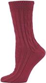 Nouvella Womens Textured Cuff Cable Crew Socks Nouvella Womens Textured Cuff Cable Crew Socks