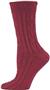 Nouvella Womens Textured Cuff Cable Crew Socks