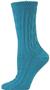 Nouvella Womens Textured Cuff Cable Crew Socks