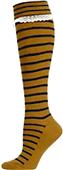 Nouvella Womens Stripe Lace Turned Cuff Knee Socks Nouvella Womens Stripe Lace Turned Cuff Knee Socks